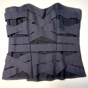 FREDERICK’S of HOLLYWOOD Sexy Black Corset/Bustier Size L